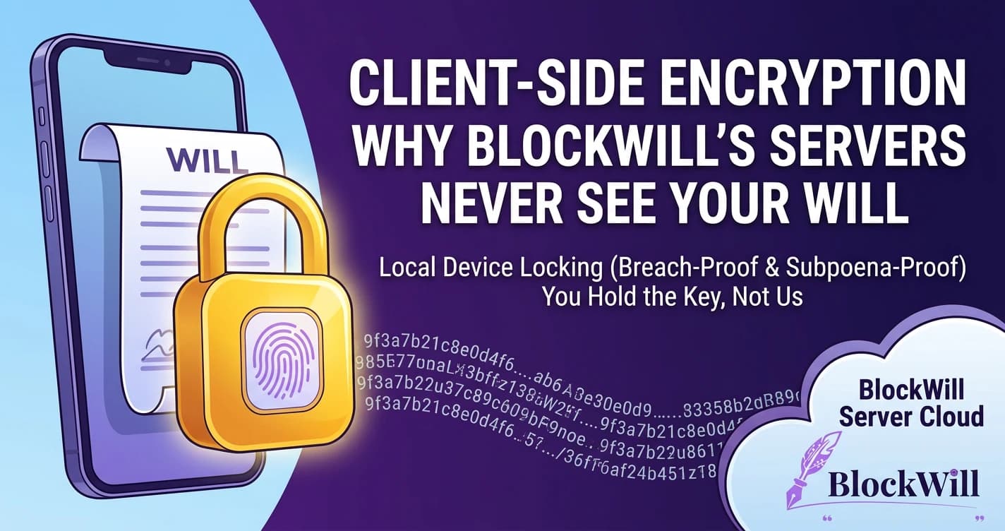 Client-Side Encryption: Why BlockWill's Servers Never See Your Will