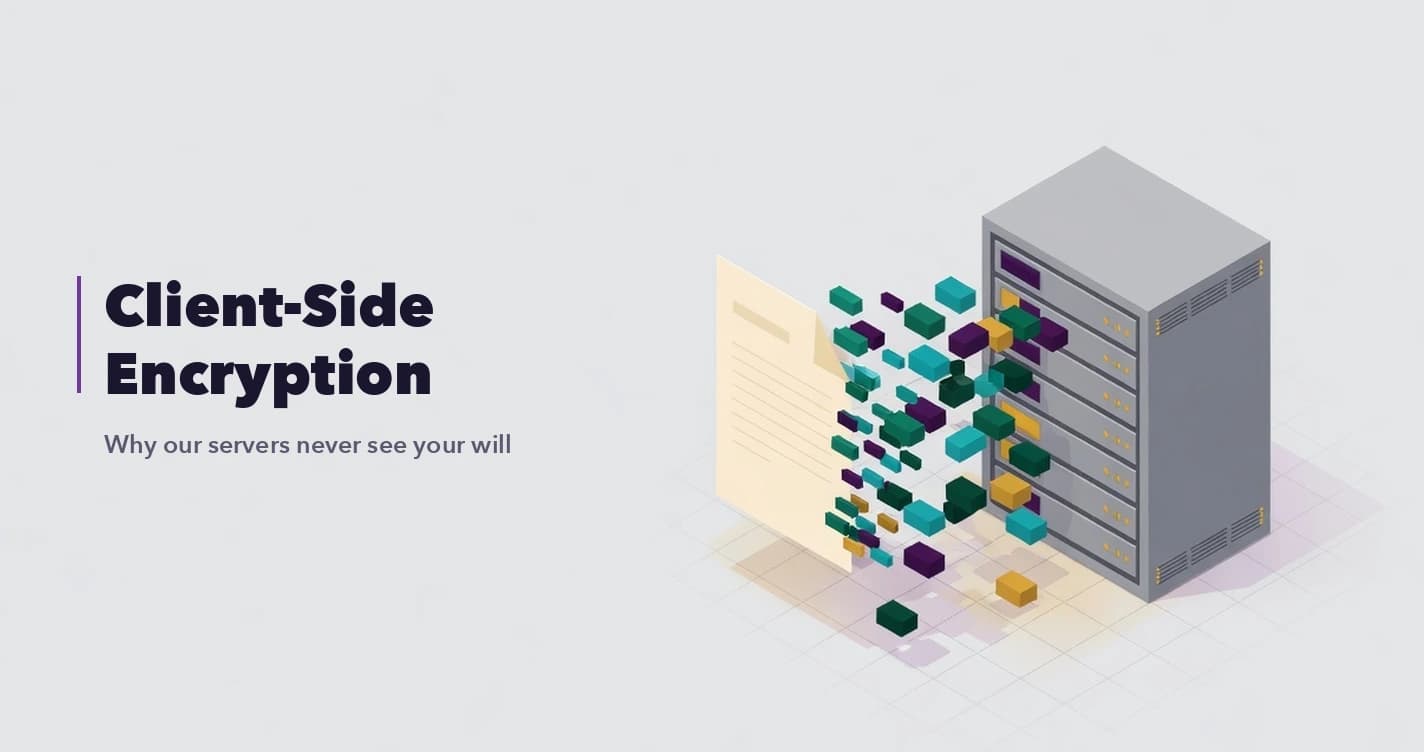 Client-Side Encryption: Why BlockWill's Servers Never See Your Will