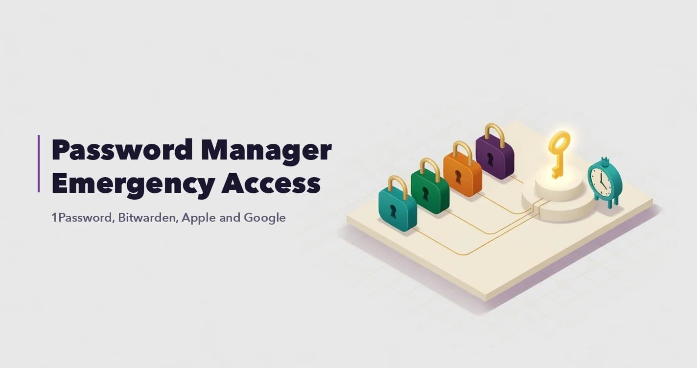 Emergency Access Setup: 1Password, Bitwarden, Apple Passwords and Google Password Manager