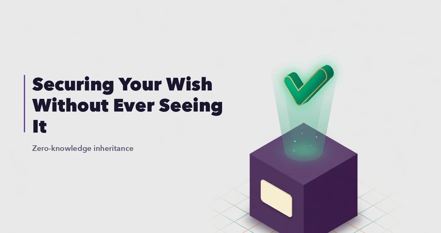 How BlockWill Secures Your Wish Without Ever Seeing It