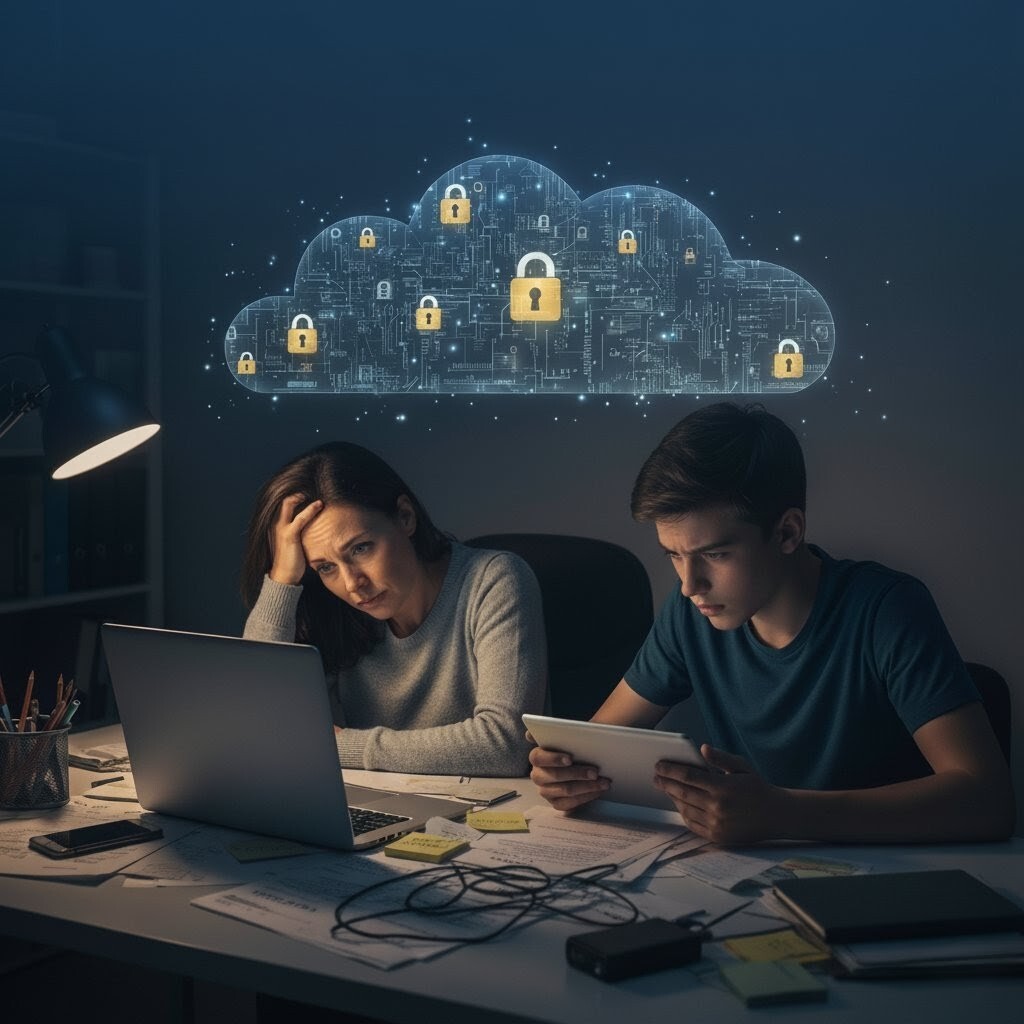 Digital detectives guessing passwords.